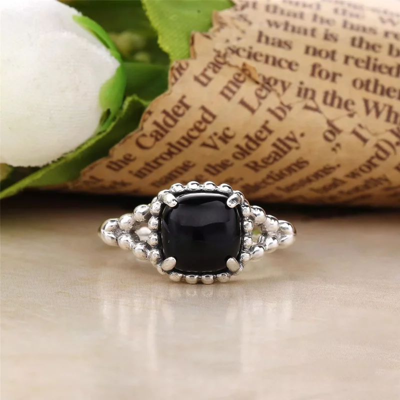 (imagen para) Anillo en plata de ley Esp&iacute;ritu Vibrante negro - PANDORA - Ver 3