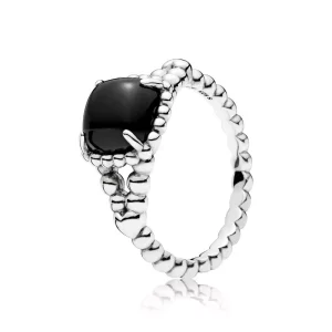 Anillo en plata de ley Espíritu Vibrante negro - PANDORA (imagen para) Anillo en plata de ley Espíritu Vibrante negro - PANDORA