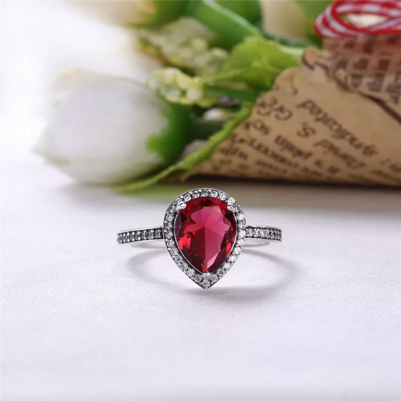 (imagen para) Anillo en plata de ley L&aacute;grima Radiante - PANDORA - Ver 2