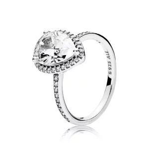 Anillo en plata de ley Lágrima Radiante - PANDORA (imagen para) Anillo en plata de ley Lágrima Radiante - PANDORA