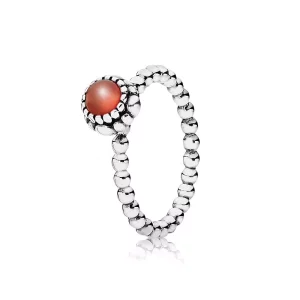 Anillo en plata de ley Piedra natal de julio PANDORA (imagen para) Anillo en plata de ley Piedra natal de julio PANDORA