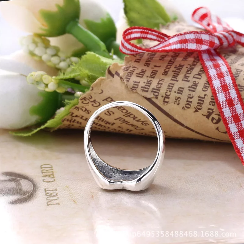 (imagen para) Anillo en plata de ley Sello de coraz&oacute;n PANDORA - Ver 3