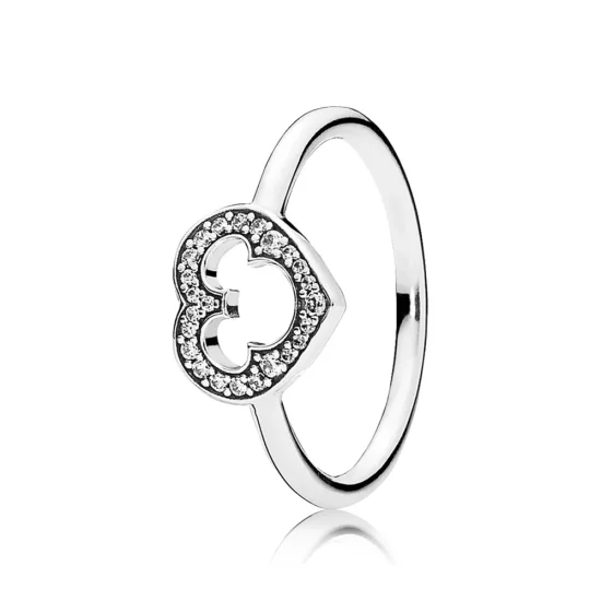 (imagen para) Anillo en plata de ley Silueta de mickey PANDORA