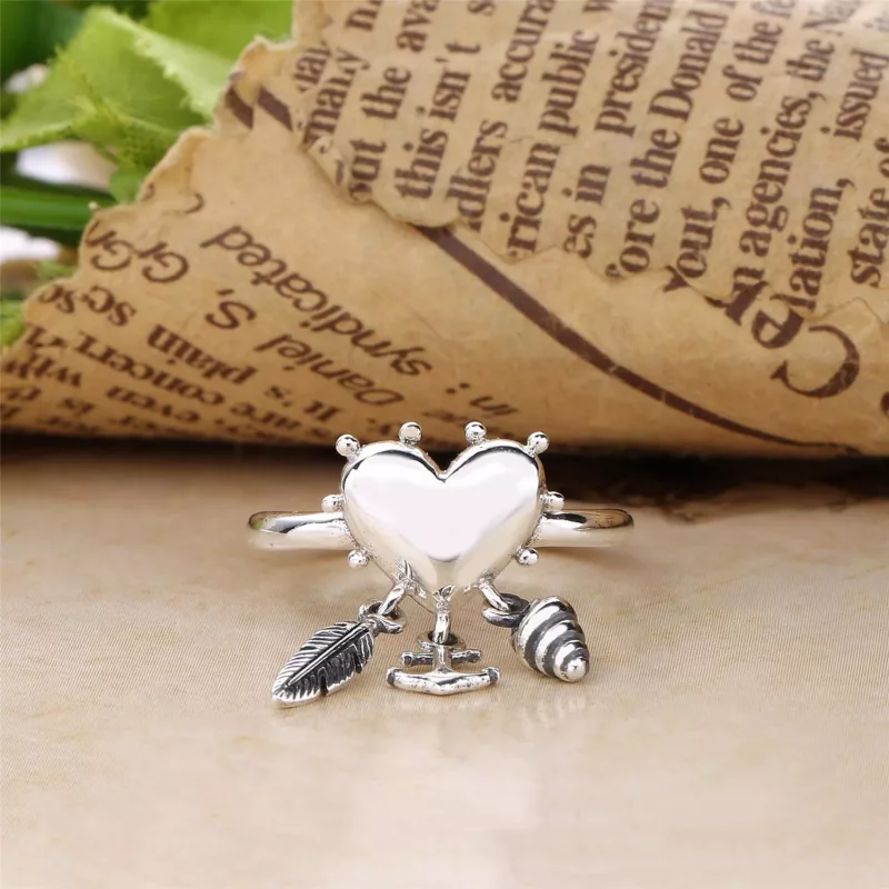 (imagen para) Anillo en plata de ley S&iacute;mbolos Espirituales - PANDORA - Ver 3