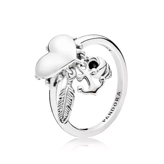 (imagen para) Anillo en plata de ley S&iacute;mbolos Espirituales - PANDORA