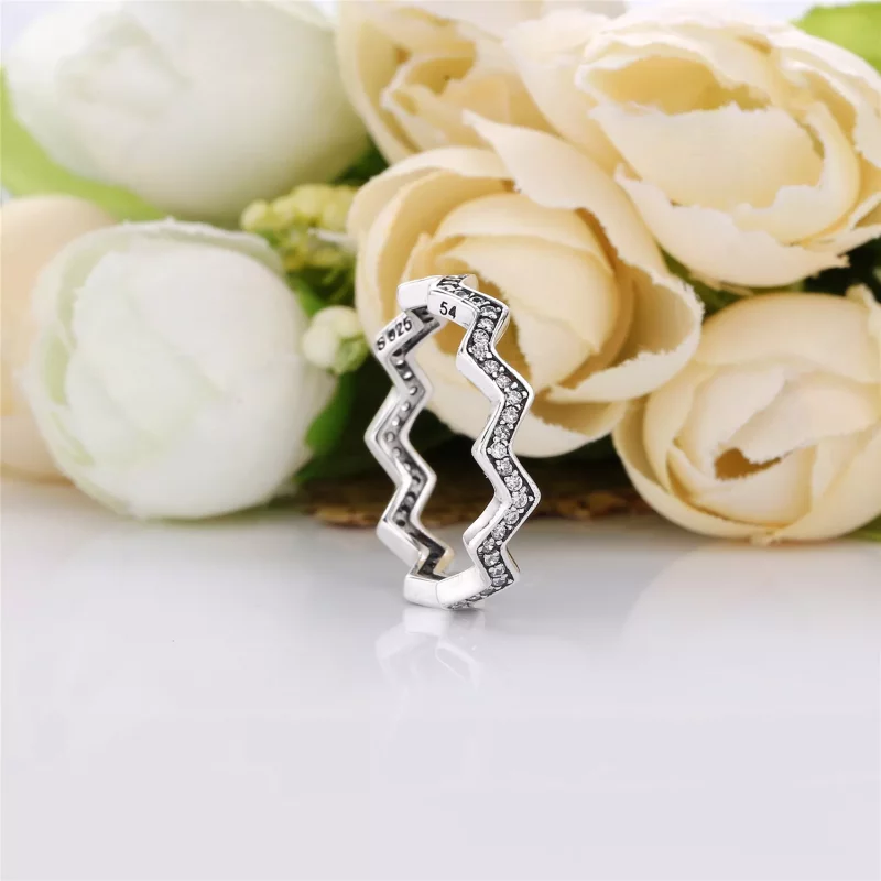 (imagen para) Anillo en plata de ley Zigzag Brillante - PANDORA - Ver 2