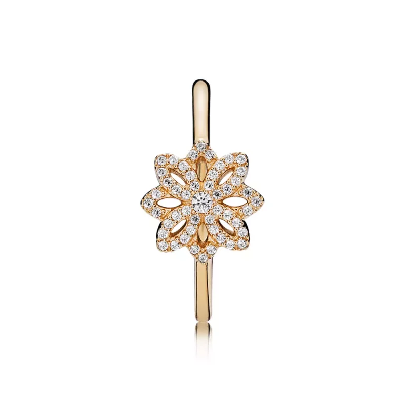 (imagen para) Anillo Encaje Botanique de Oro 14K - Pandora PANDORA - Ver 4