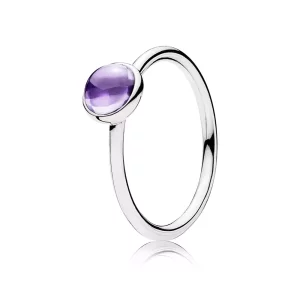 (imagen para) Anillo Gota Po&eacute;tica Morada - PANDORA