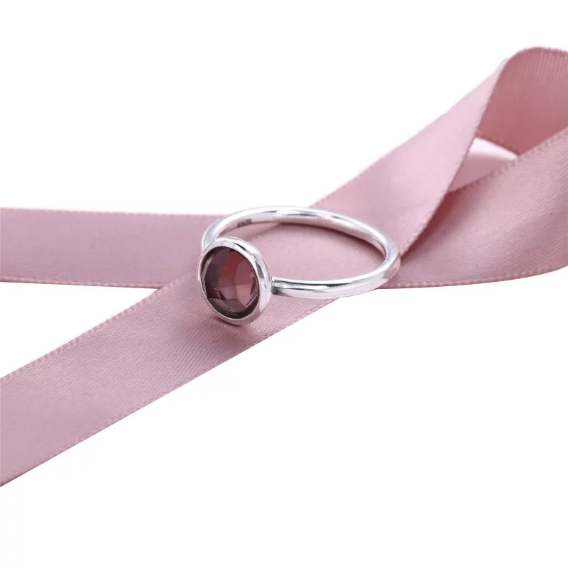 (imagen para) Anillo Gota Po&eacute;tica Rosa - PANDORA - Ver 2
