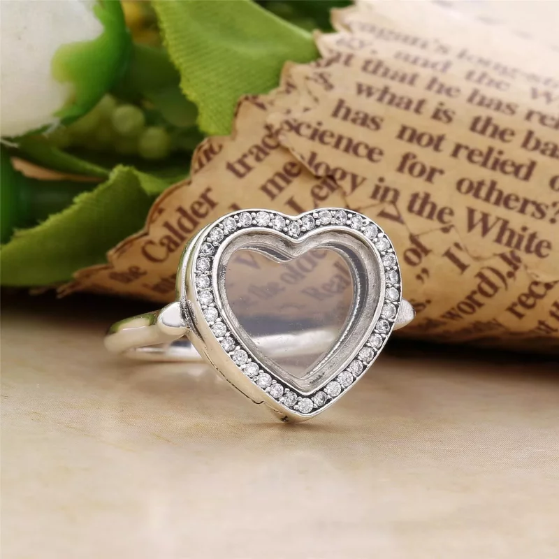 (imagen para) Anillo Locket PANDORA Coraz&oacute;n Brillante - Ver 2
