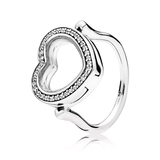(imagen para) Anillo Locket PANDORA Coraz&oacute;n Brillante