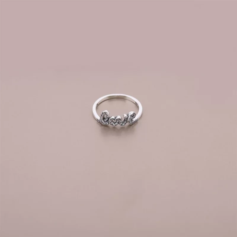 (imagen para) Anillo Love en plata de ley y circonitas 190928CZ Anillos PANDORA - Ver 2