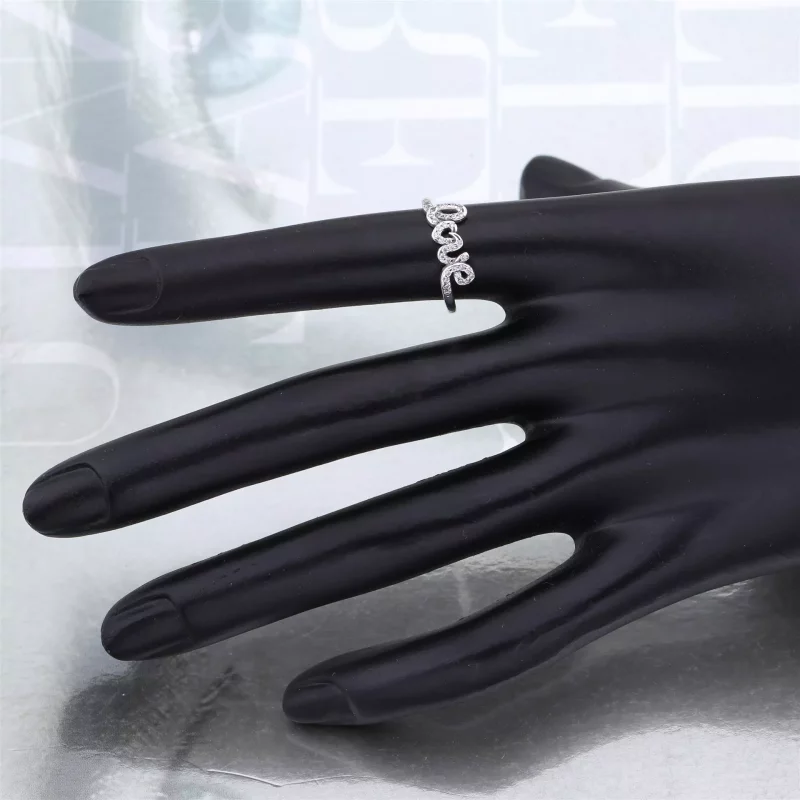 (imagen para) Anillo Love en plata de ley y circonitas 190928CZ Anillos PANDORA - Ver 4