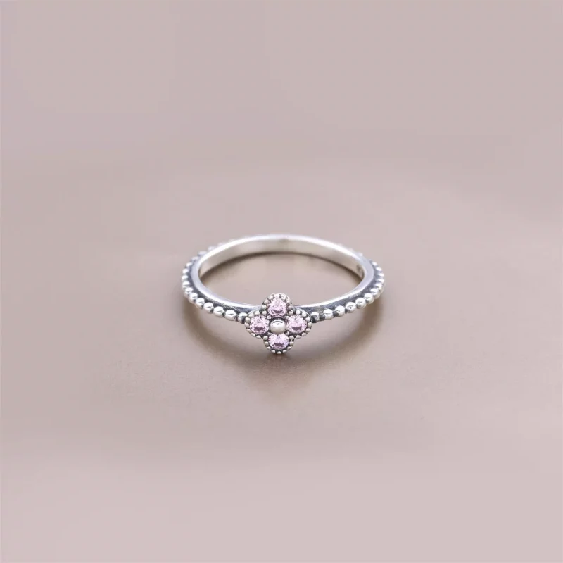 (imagen para) Anillo Flor Oriental rosa - PANDORA - Ver 2