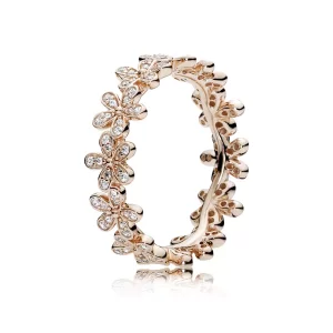 (imagen para) Anillo PANDORA Rose Banda de Margaritas Brillantes