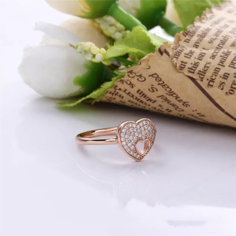 (imagen para) Anillo PANDORA Rose Montura Coraz&oacute;n Misterioso Brillante - Ver 3