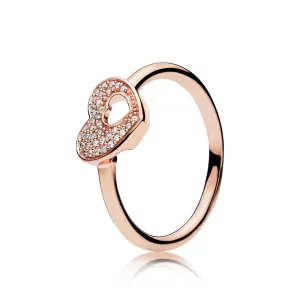 (imagen para) Anillo PANDORA Rose Montura Coraz&oacute;n Misterioso Brillante