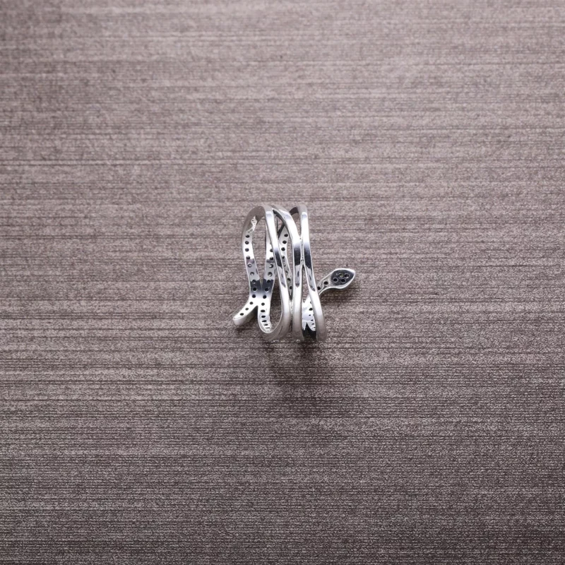 (imagen para) Anillo Serpiente Enroscada 190954CZ Anillos PANDORA - Ver 3