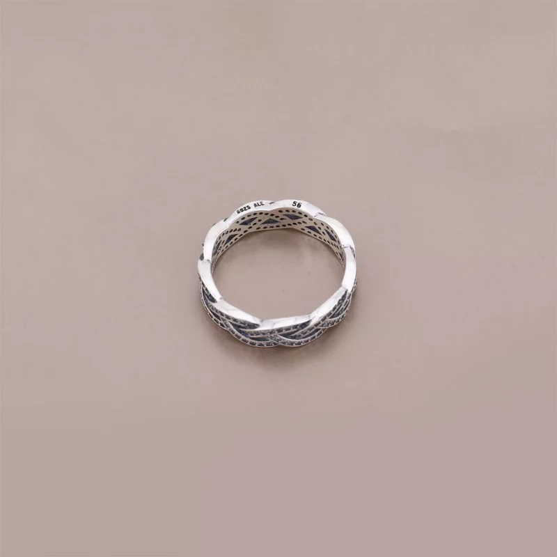 (imagen para) Anillo Trenza Brillante - PANDORA - Ver 3