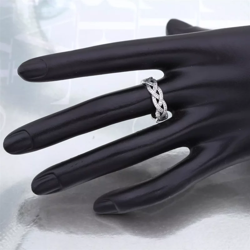 (imagen para) Anillo Trenza Brillante - PANDORA - Ver 4