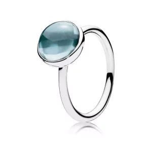 (imagen para) Anillo Gota Po&eacute;tica Turquesa - PANDORA