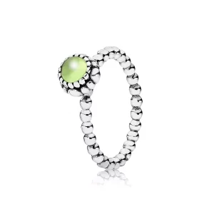 (imagen para) Anillo en plata de ley Piedra natal de Agosto PANDORA