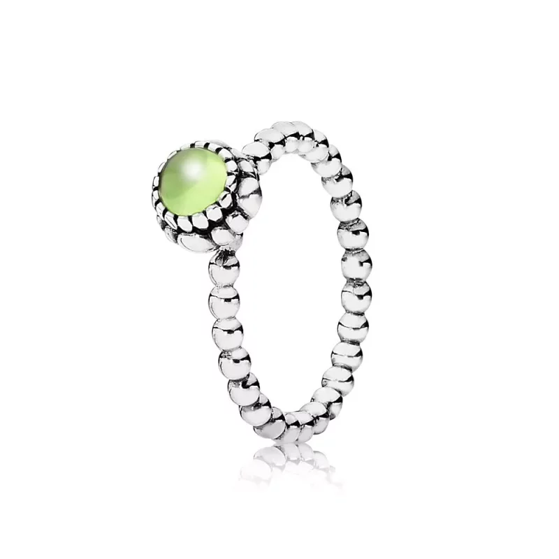 (imagen para) Anillo en plata de ley Piedra natal de Agosto PANDORA