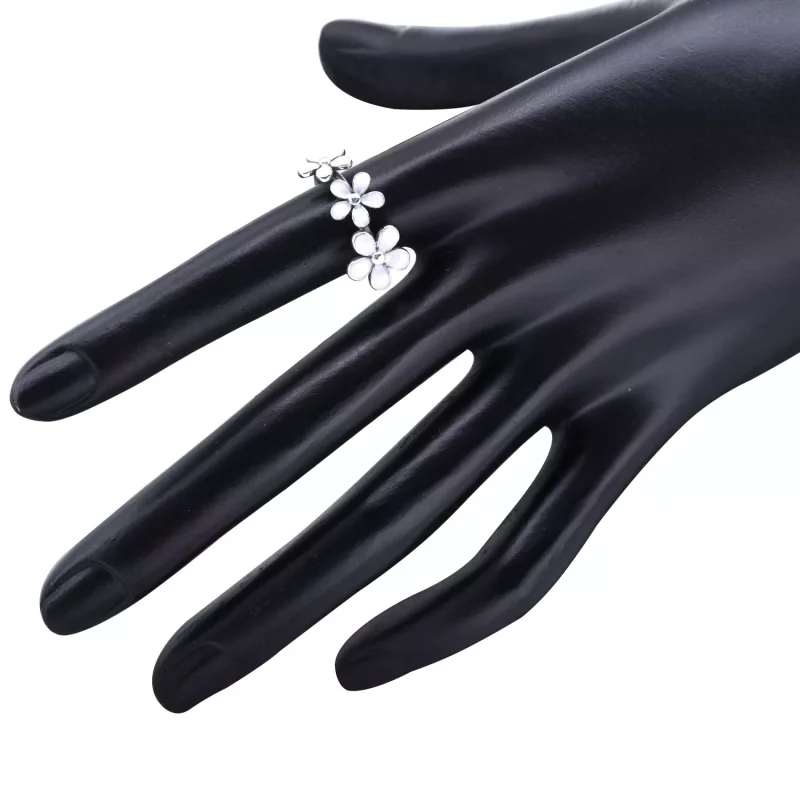 (imagen para) Daisies silver ring with white enamel 190900EN12 Anillos PANDORA - Ver 3