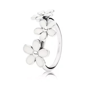 (imagen para) Daisies silver ring with white enamel 190900EN12 Anillos PANDORA