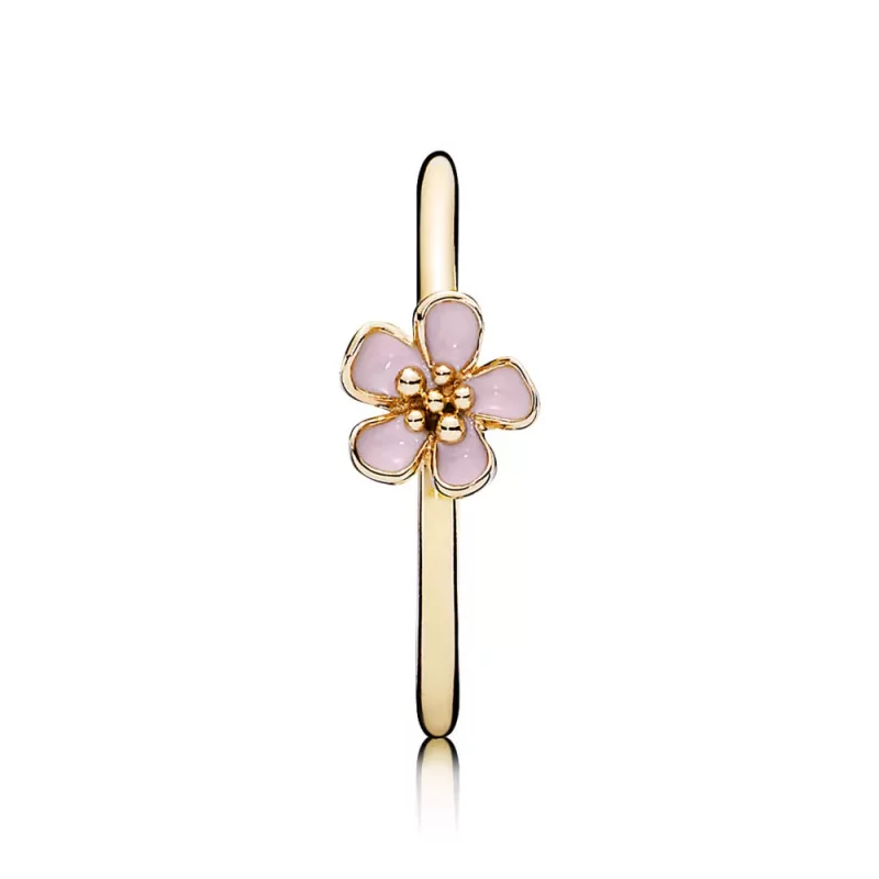 (imagen para) Gold ring with pink enamel 150174EN40 Anillos PANDORA - Ver 2