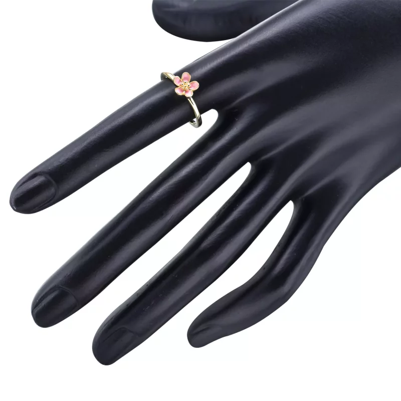 (imagen para) Gold ring with pink enamel 150174EN40 Anillos PANDORA - Ver 4