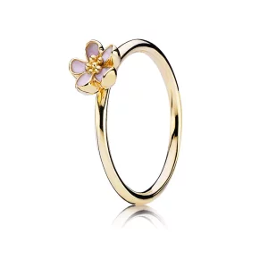 (imagen para) Gold ring with pink enamel 150174EN40 Anillos PANDORA