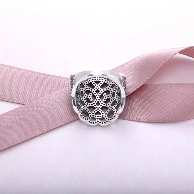 (imagen para) Lace silver ring with cubic zirconia 190907CZ Anillos PANDORA - Ver 3