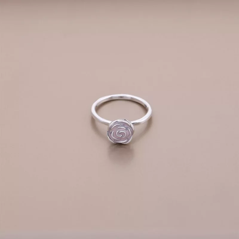(imagen para) Rose silver ring with pink enamel 190905EN40 Anillos PANDORA - Ver 2