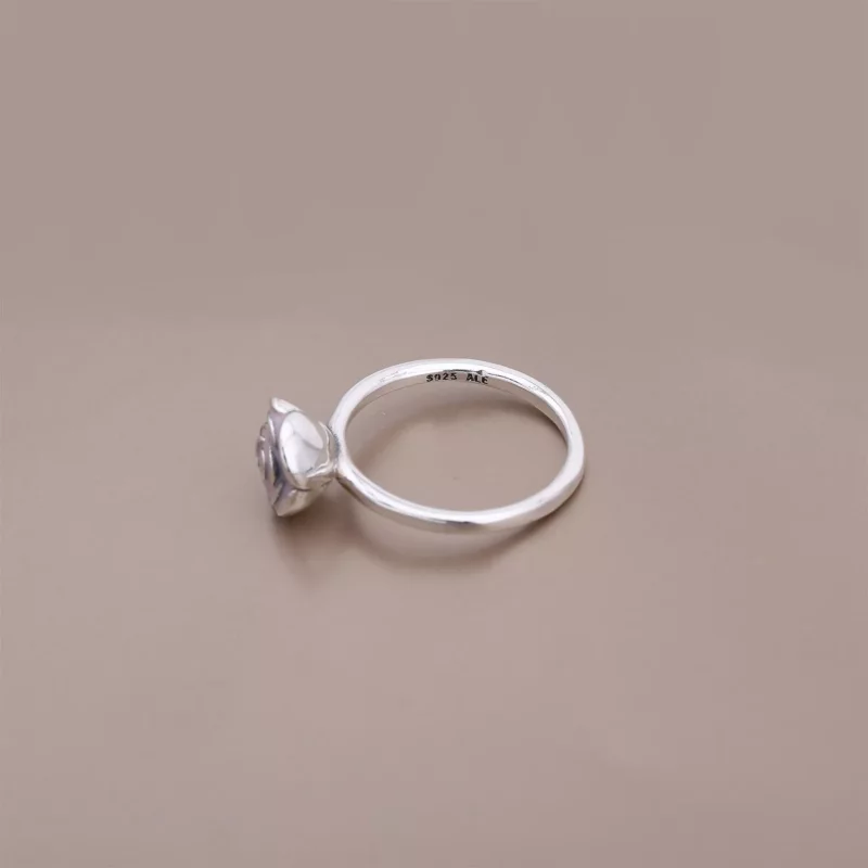(imagen para) Rose silver ring with pink enamel 190905EN40 Anillos PANDORA - Ver 3