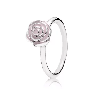 (imagen para) Rose silver ring with pink enamel 190905EN40 Anillos PANDORA