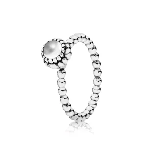(imagen para) Silver ring, birthstone-April, rock crystal - PANDORA