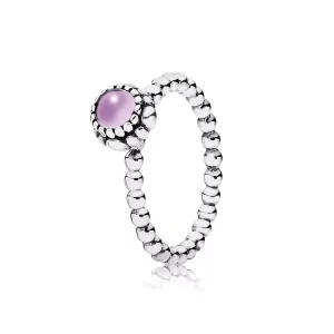(imagen para) Silver ring, birthstone-February, amethyst - PANDORA