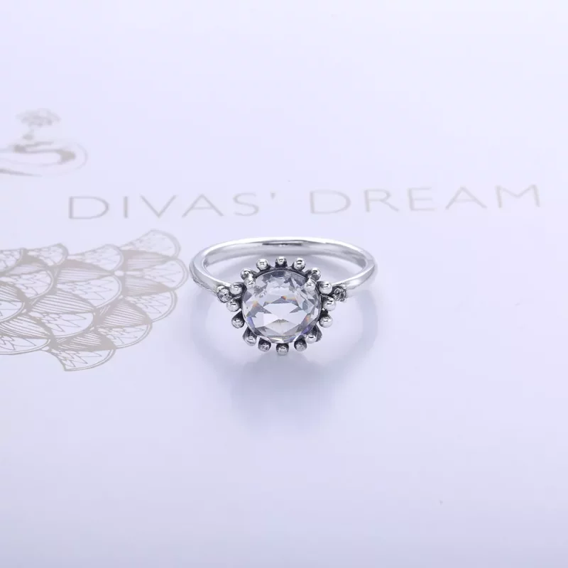 (imagen para) Silver Ring, light colour amethyst - PANDORA - Ver 2
