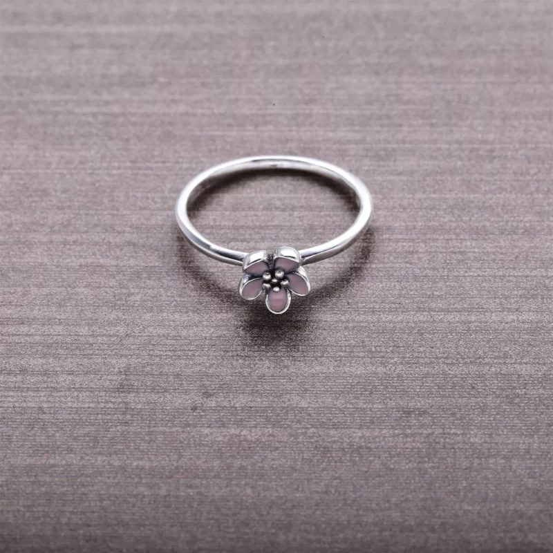 (imagen para) Silver ring with pink enamel 190879EN40 Anillos PANDORA - Ver 3