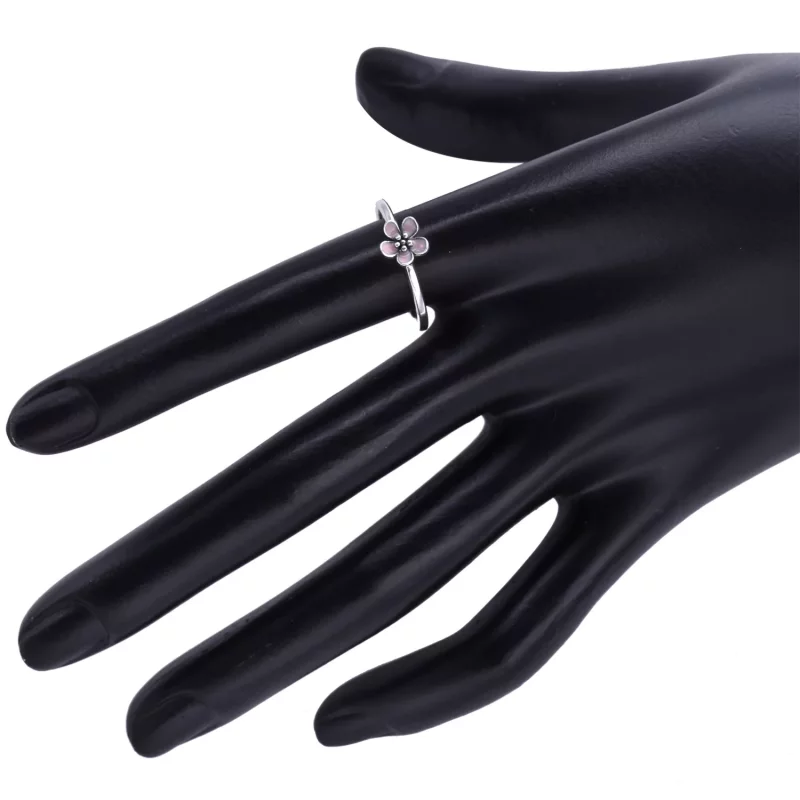 (imagen para) Silver ring with pink enamel 190879EN40 Anillos PANDORA - Ver 4