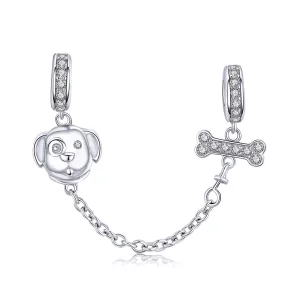 (imagen para) Pulsera de seguridad estilo Pandora con adorable cachorro - SCC1434