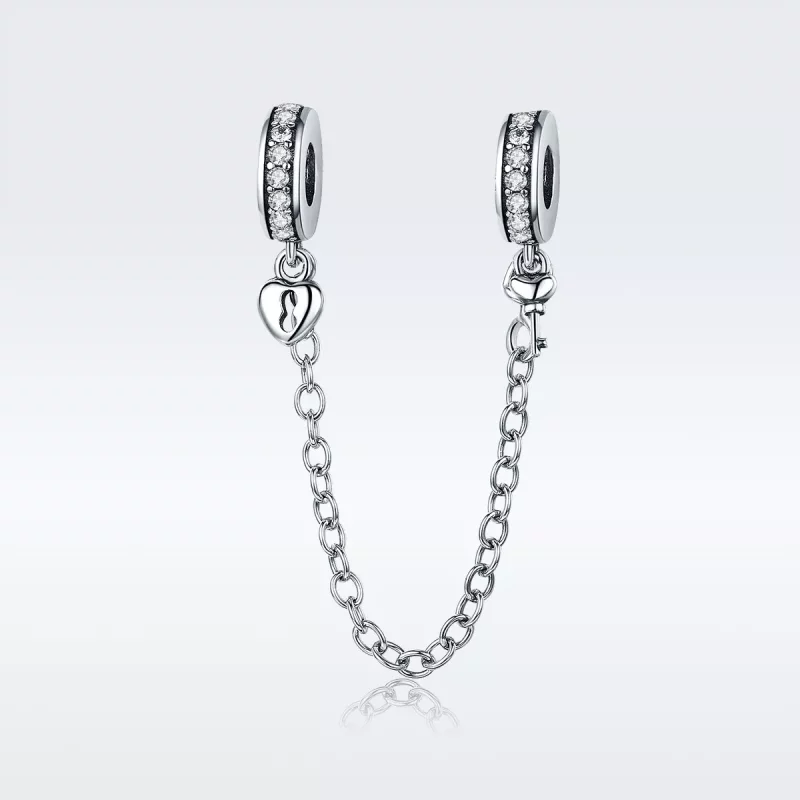 (imagen para) Cadena de seguridad Pandora Style Silver Only Love - SCC606 - Ver 2