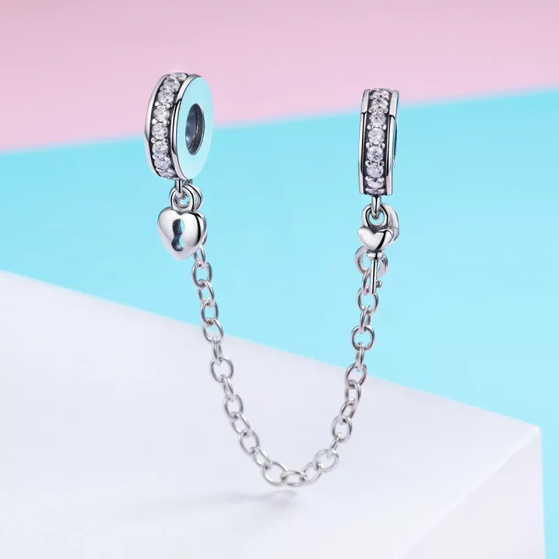 (imagen para) Cadena de seguridad Pandora Style Silver Only Love - SCC606 - Ver 3