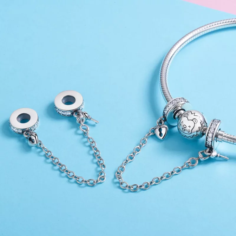 (imagen para) Cadena de seguridad Pandora Style Silver Only Love - SCC606 - Ver 5