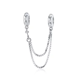 (imagen para) Pulsera de seguridad de cadena simple estilo Pandora en plata - SCC1419