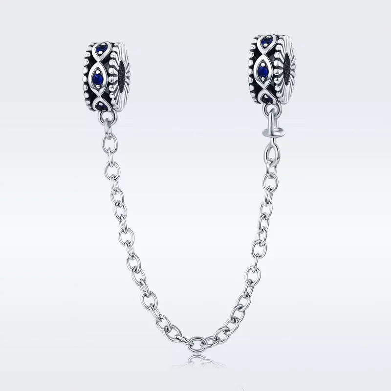 (imagen para) Pulsera de seguridad de ojo del diablo estilo Pandora en plata - SCC617 - Ver 2