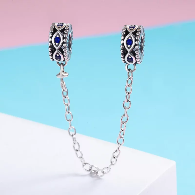 (imagen para) Pulsera de seguridad de ojo del diablo estilo Pandora en plata - SCC617 - Ver 3