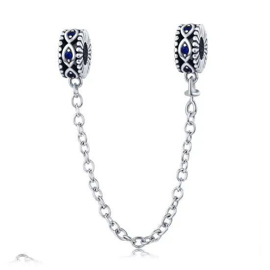 (imagen para) Pulsera de seguridad de ojo del diablo estilo Pandora en plata - SCC617
