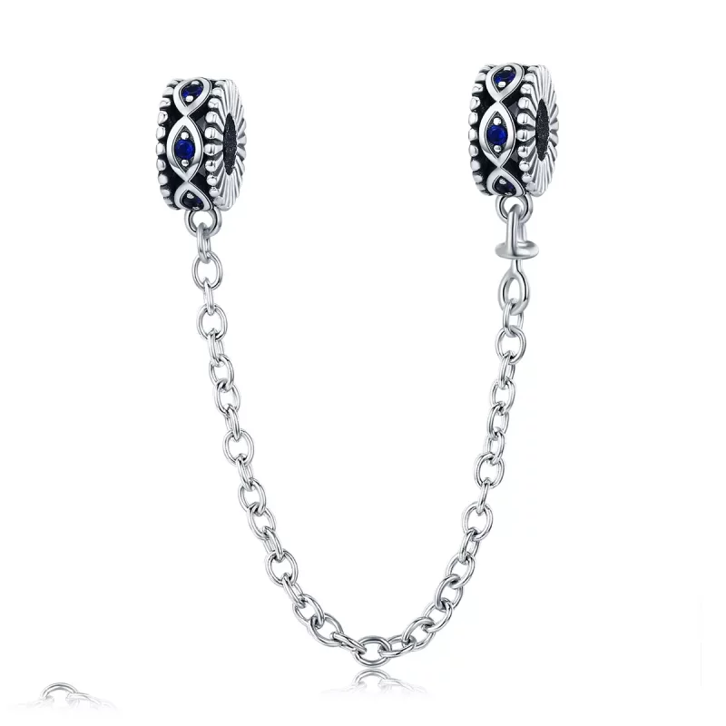 (imagen para) Pulsera de seguridad de ojo del diablo estilo Pandora en plata - SCC617